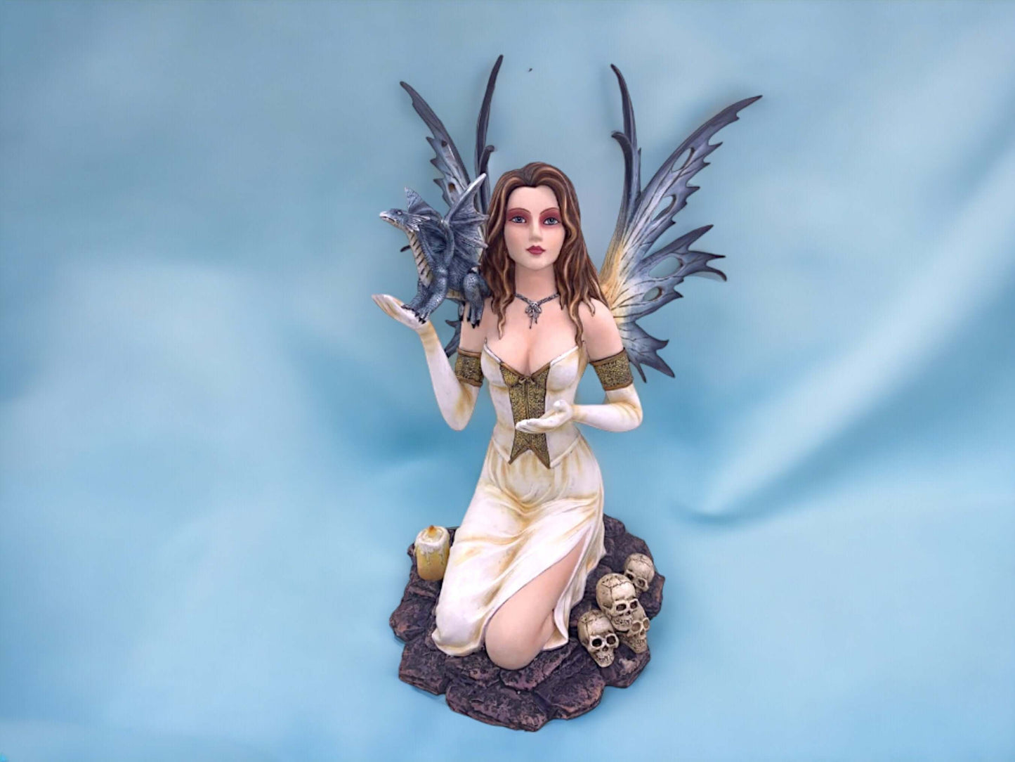 Enchanted Resin Fairy with Dragon Statue - Handcrafted Fantasy Figurine, Mythical Creature Decor, Magic Realm Sculpture, Collector's Piece-Osiris Craftworks