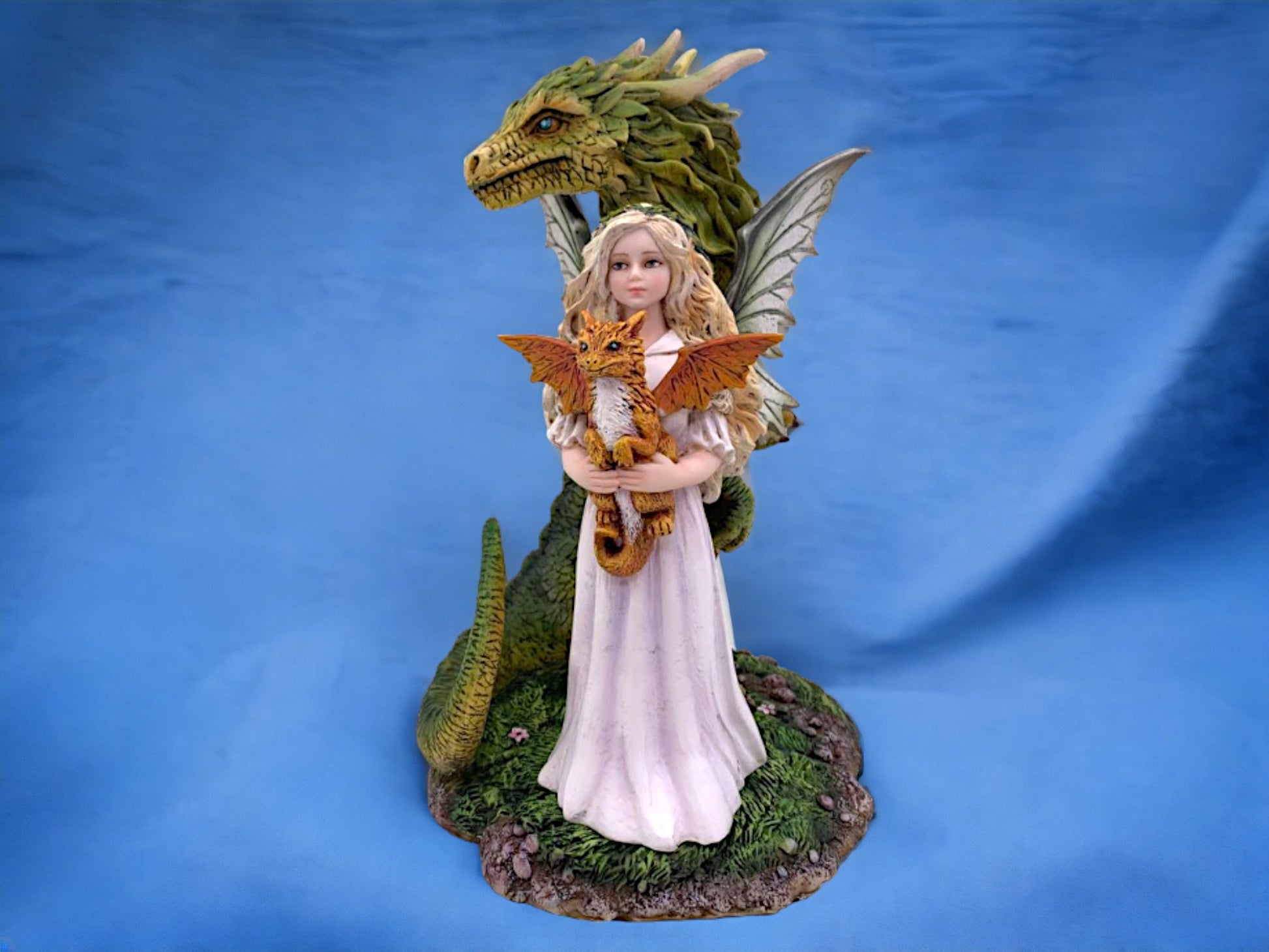 Guardian of the Grimoire Dragon and Fairy Figurine | Protector of the Mystical Tome | Handcrafted Resin Fantasy Collectible-Osiris Craftworks