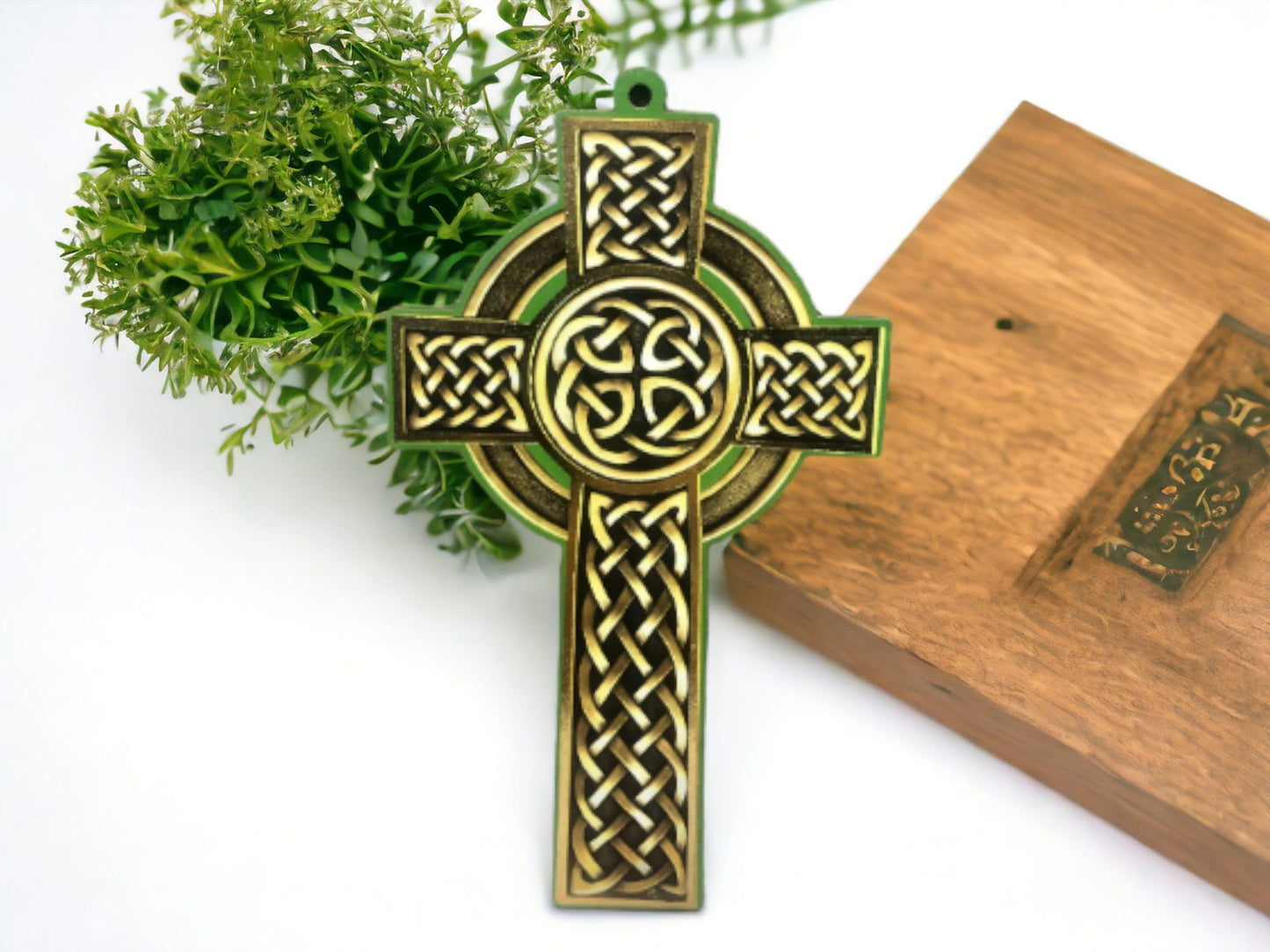 Rustic Celtic Cross Wall Ornament for a Touch of Religious Elegance and Tranquillity-Osiris Craftworks