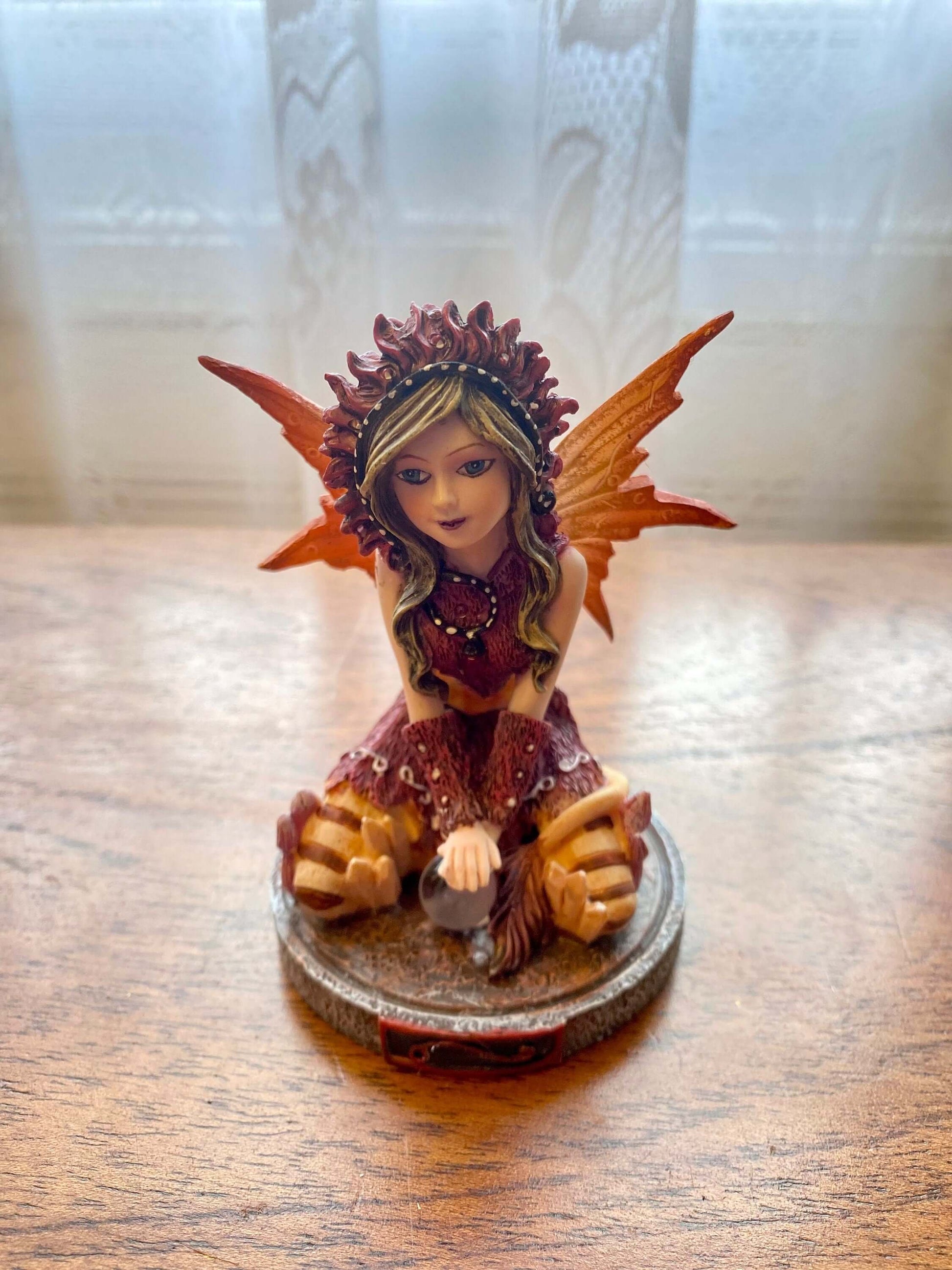 Leo Zodiac Enchantress Fairy Figurine - Resin Sculpture of Celestial Maiden, Astrological Handcrafted Decor, 9.5 cm - Perfect Gift for Leo-Osiris Craftworks