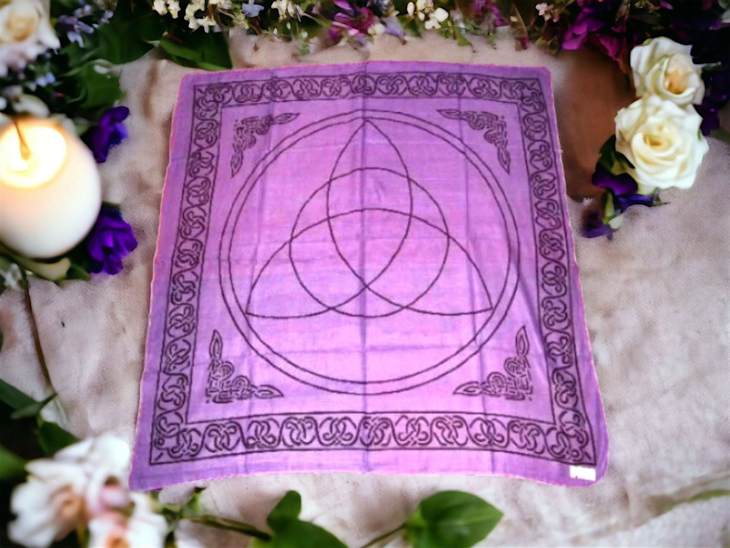 Stunning Triquetra Altar Tarot Cloth - Enhance Your Wicca and Pagan Practices Today!-Osiris Craftworks