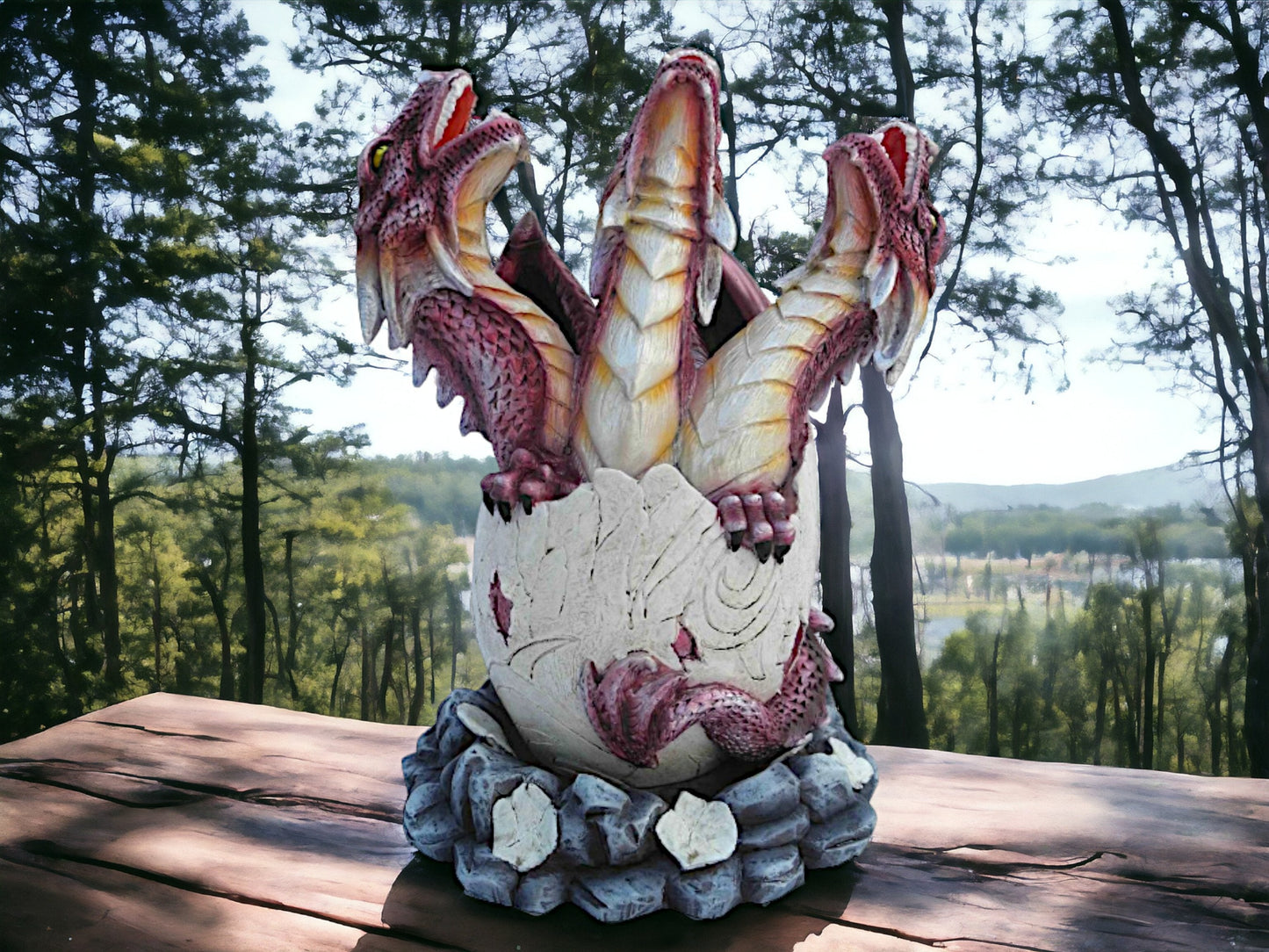 Skulptur eines auftauchenden Drachenjungen | Figur mit Fantasy-Motiv | Fabelwesen, einzigartiges Drachen-Sammlerstück | Bezaubernde Schreibtischdekoration