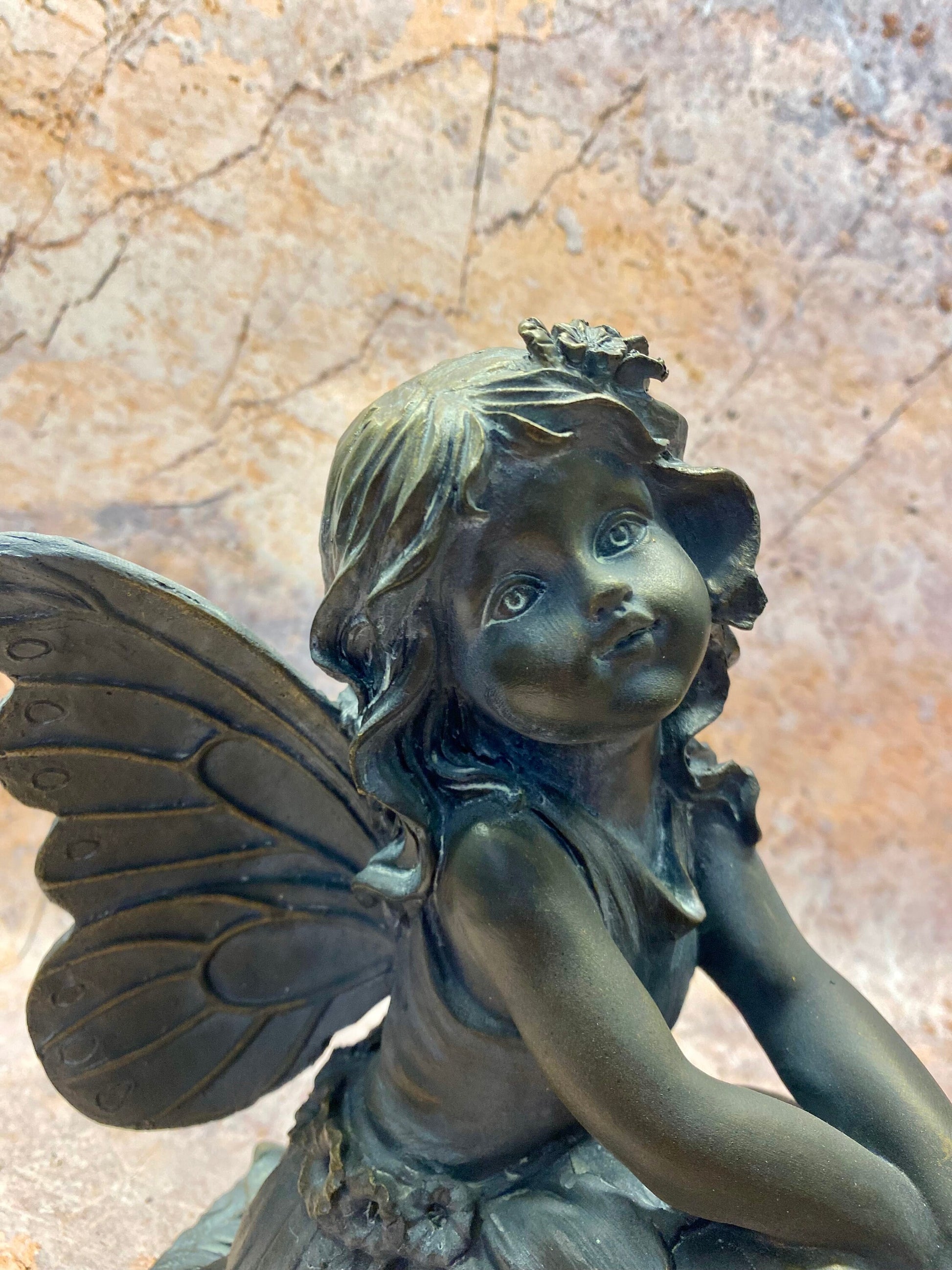 Cherished Meadow Fairy Resin Sculpture, 23cm – Captivating Floral Fairy for Garden or Indoor Grace-Osiris Craftworks