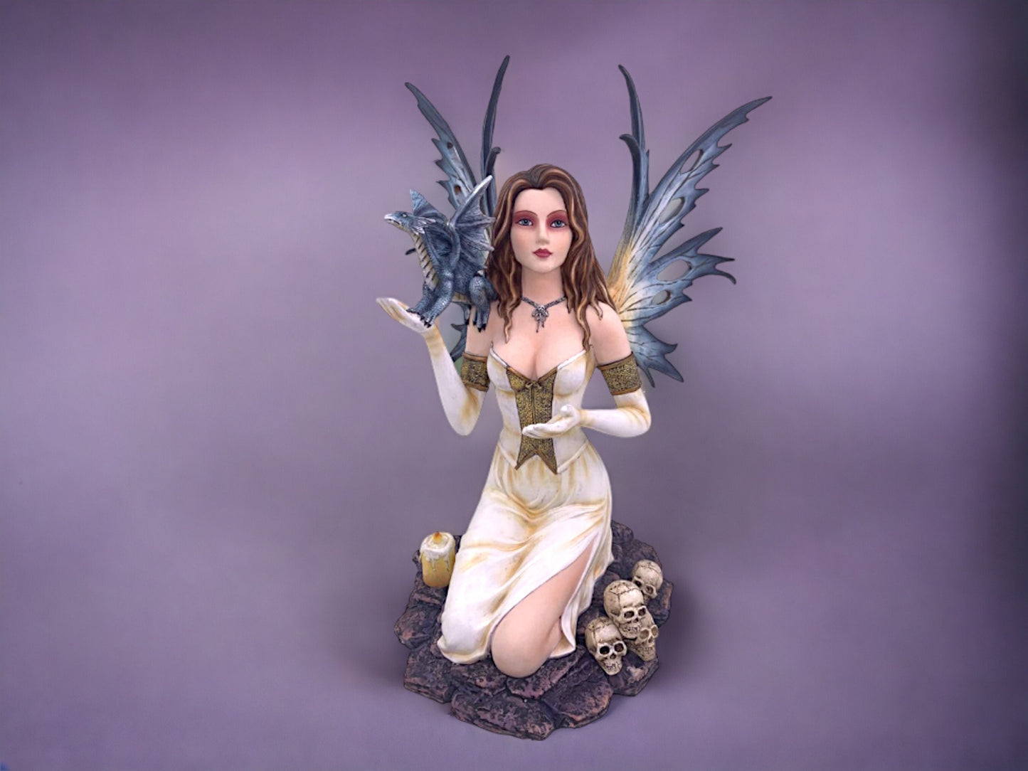 Enchanted Resin Fairy with Dragon Statue - Handcrafted Fantasy Figurine, Mythical Creature Decor, Magic Realm Sculpture, Collector's Piece-Osiris Craftworks