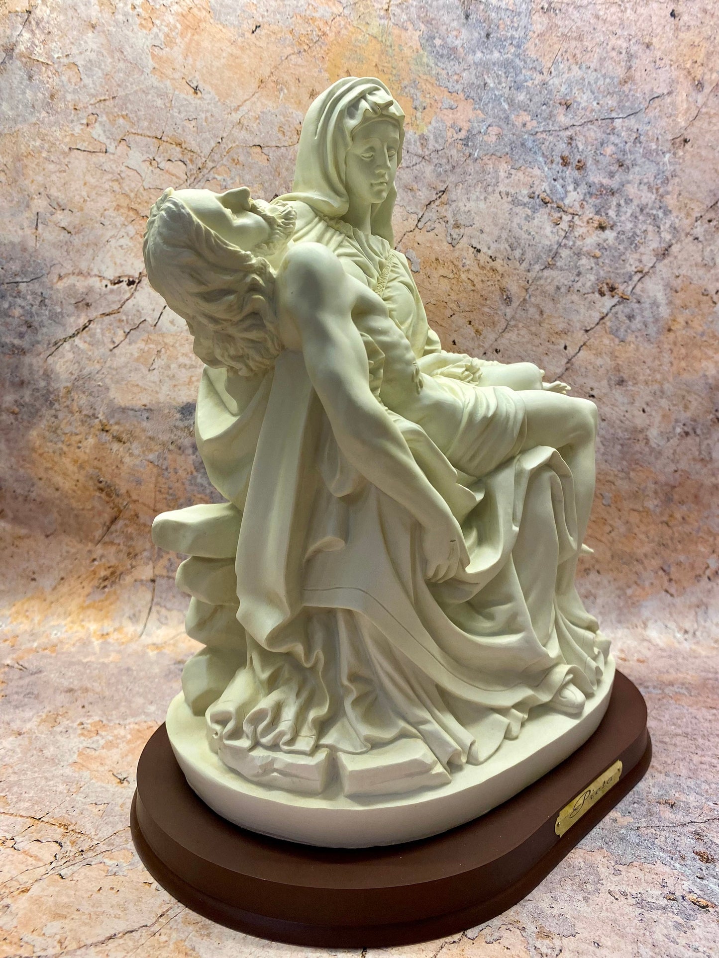 Sacred La Pieta Fine Art Replica, Resin Michelangelo Inspired Sculpture, Spiritual Christian Decor, Serene Madonna and Child Figurine-Osiris Craftworks