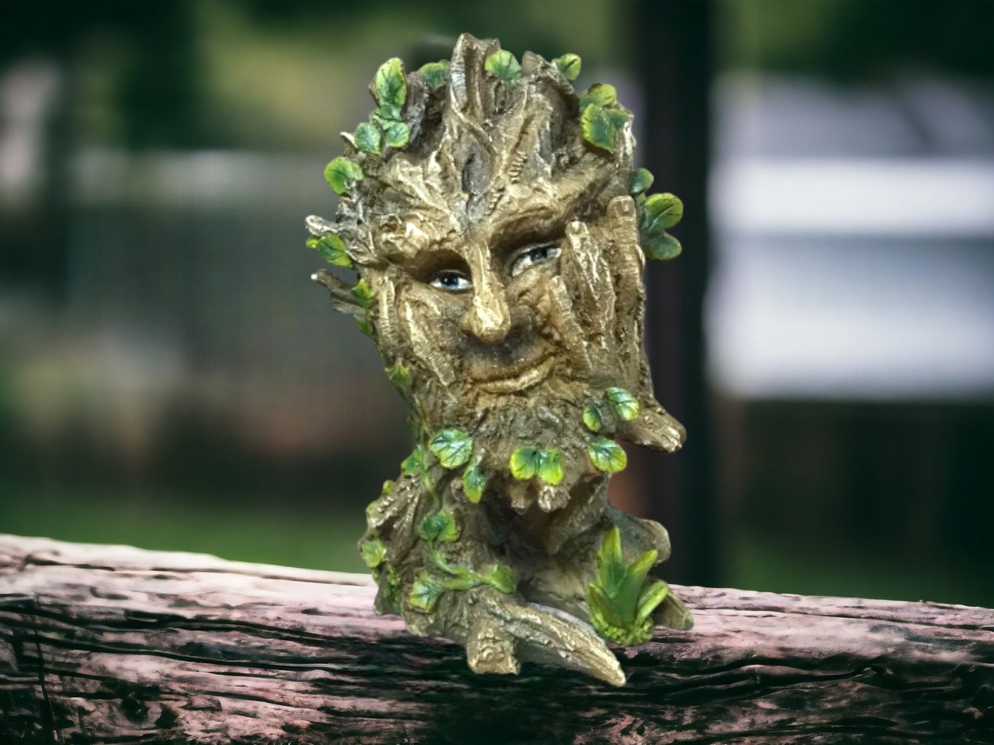 Rustic Druid Wiccan Tree Man Garden Sculpture - Nature-inspired Outdoor Lawn Decoration-Osiris Craftworks