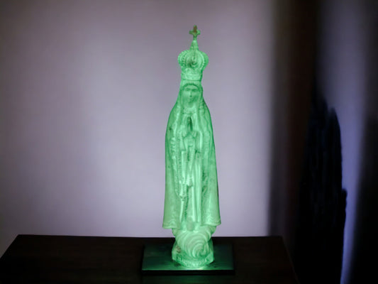 Glow in the Dark Blessed Virgin Mary Our Lady of Fatima Statue Luminous Ornament Figurine for Home or Chapel-Osiris Craftworks