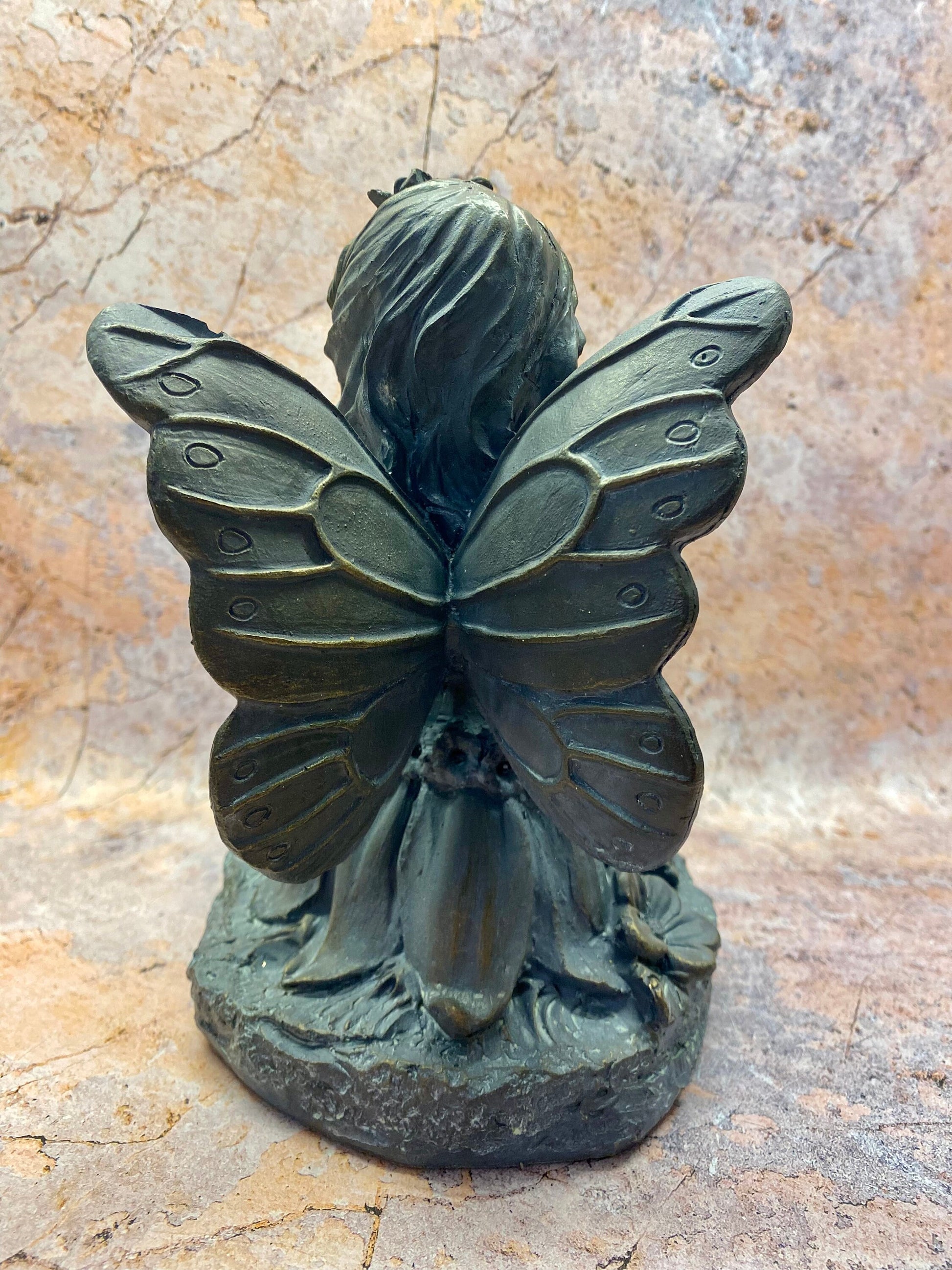 Cherished Meadow Fairy Resin Sculpture, 23cm – Captivating Floral Fairy for Garden or Indoor Grace-Osiris Craftworks