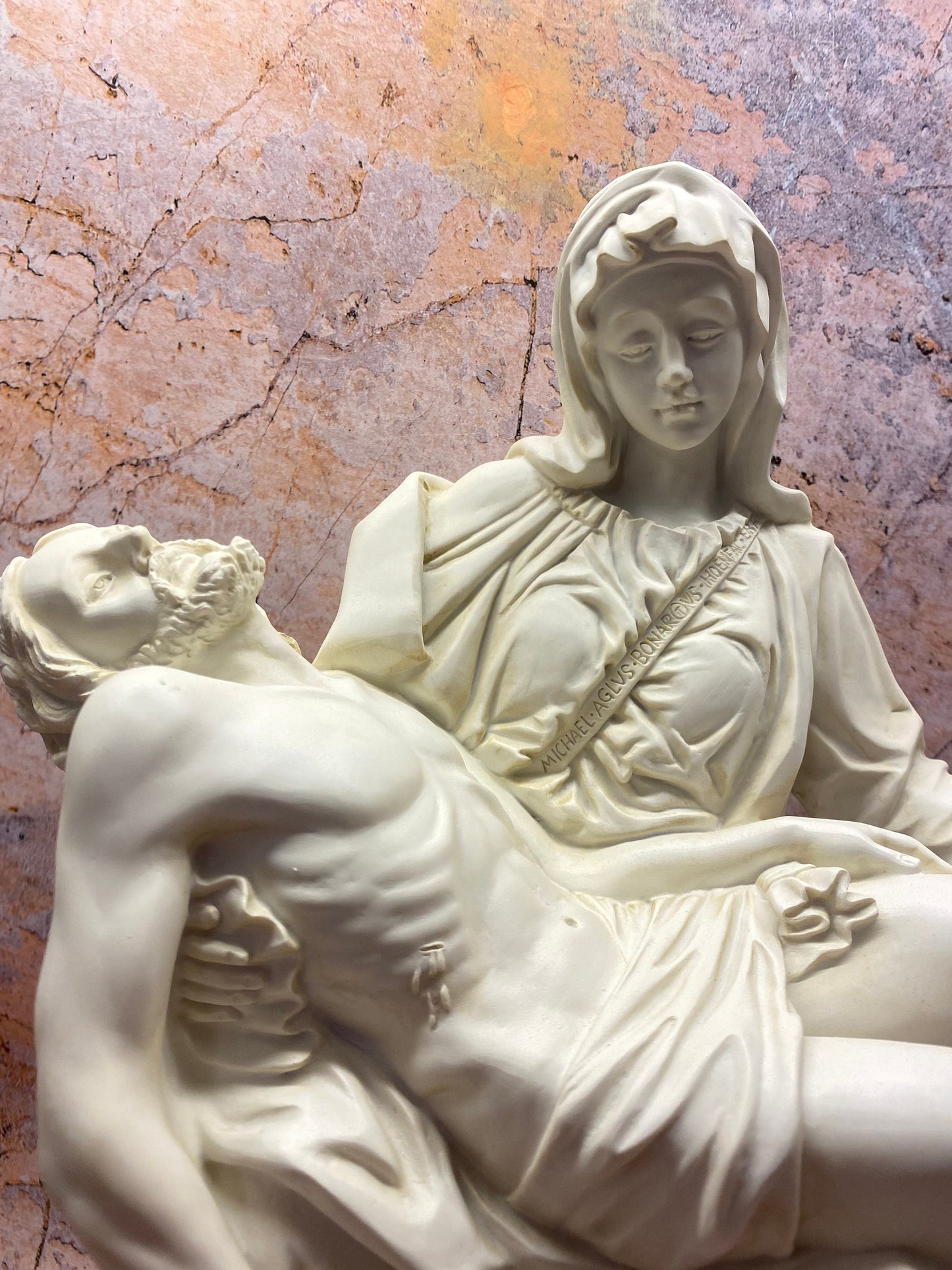 Sacred La Pieta Fine Art Replica, Resin Michelangelo Inspired Sculpture, Spiritual Christian Decor, Serene Madonna and Child Figurine-Osiris Craftworks