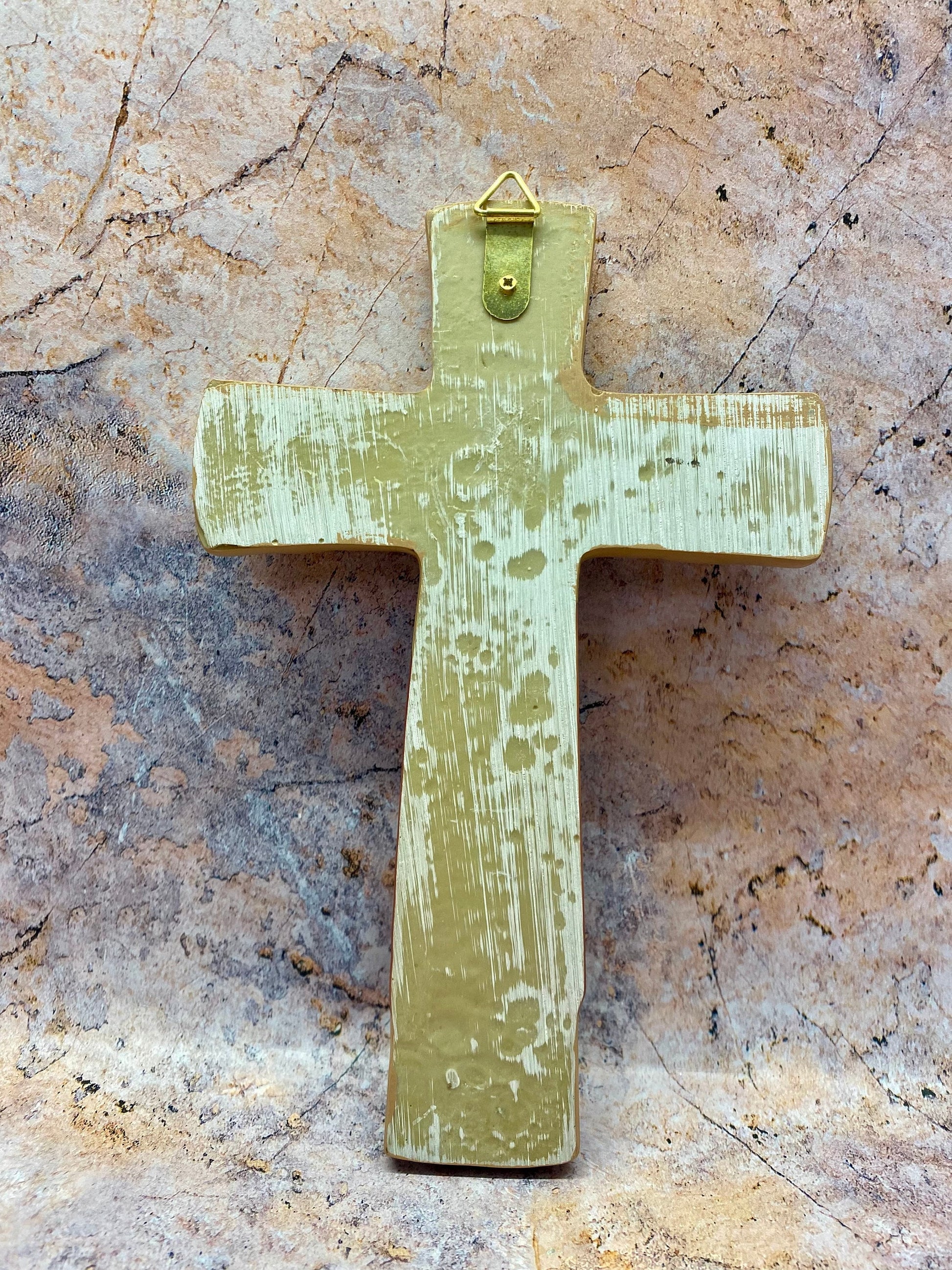 Sacred Resin Holy Trinity Wall Cross - 20cm Spiritual Crucifix with Divine Figurines, Religious Home Decor, Blessed Wall Hanging-Osiris Craftworks