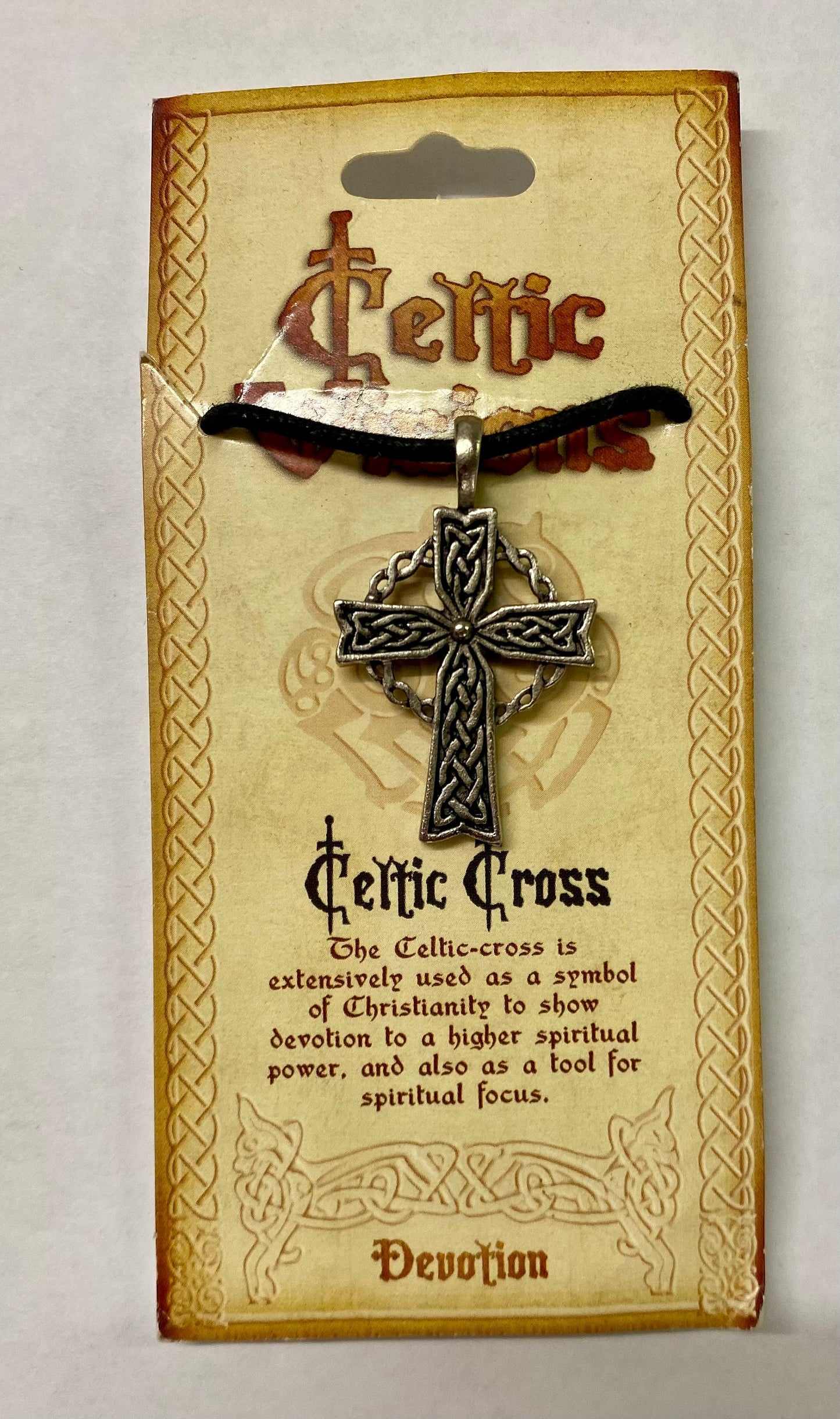 Handcrafted Lead-Free Pewter Celtic Cross Talisman Pendant Necklace-Osiris Craftworks