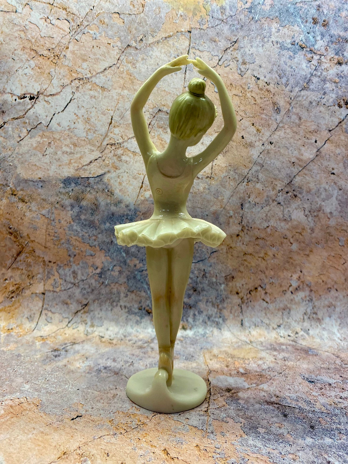 Figurine élégante de ballerine en céramique - Statue de pose de danse classique, 21 cm - Parfait pour la décoration intérieure et les collectionneurs