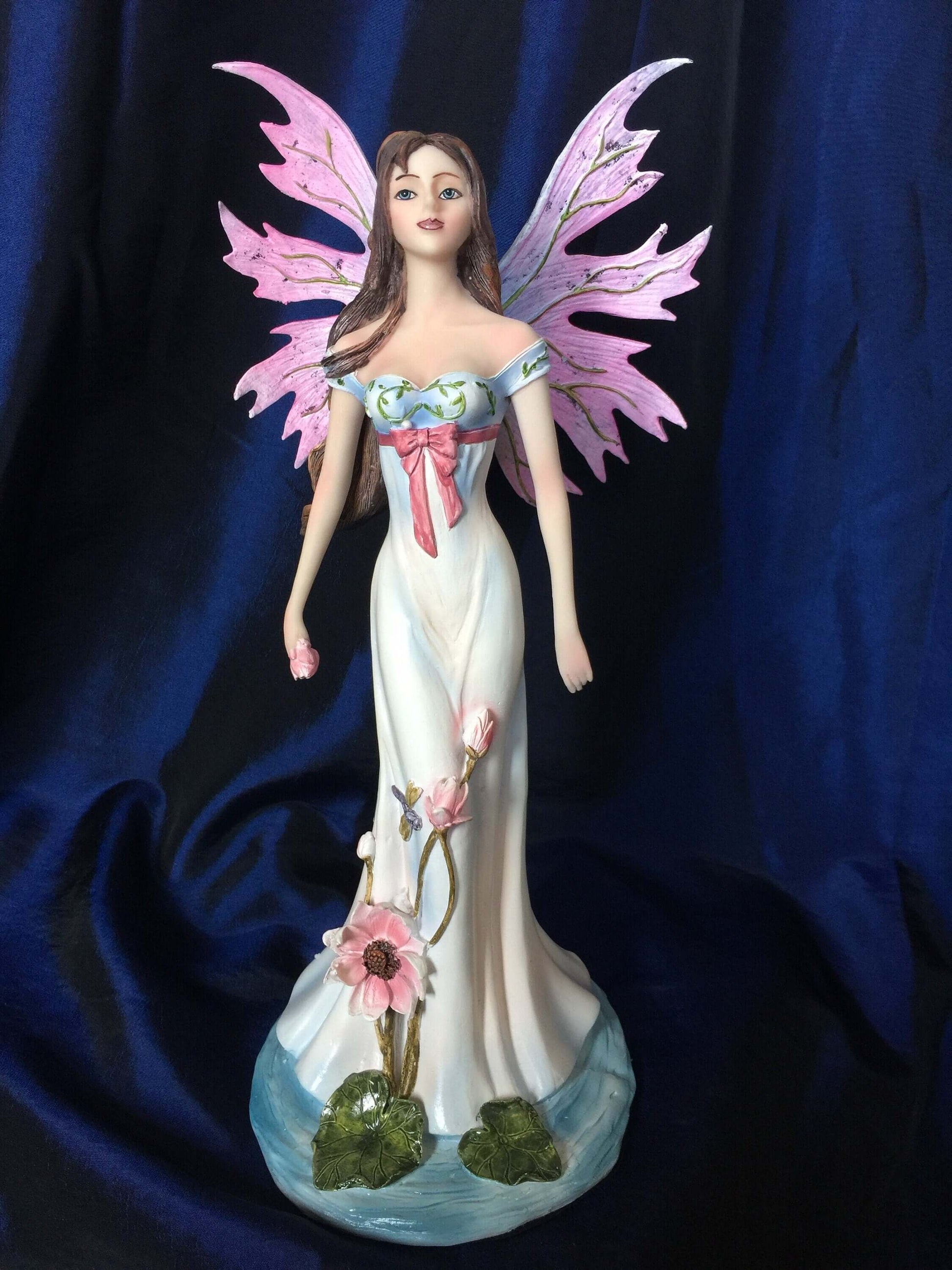 Elegant Spring Blossom Fairy Statue, Ethereal Graceful Flower Spirit Figurine, Enchanted Faerie Collectible, Whimsical Home Décor Piece-Osiris Craftworks