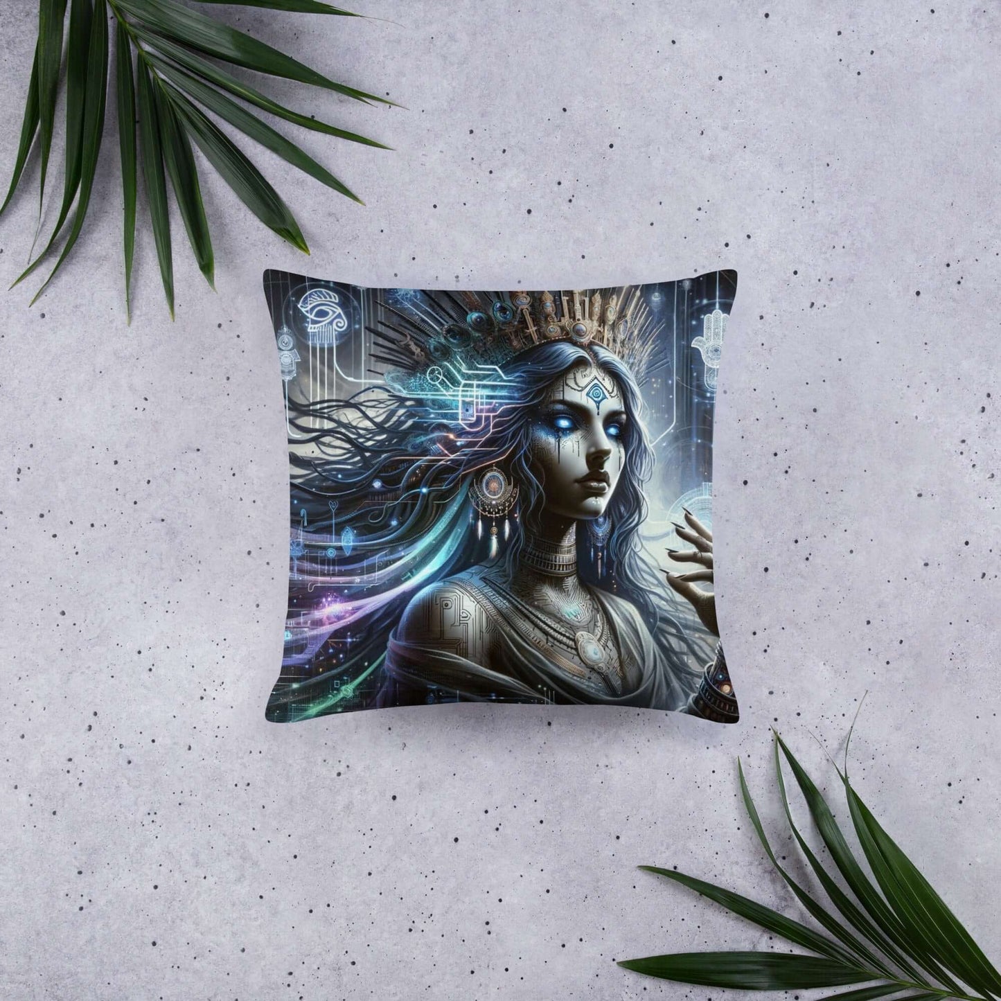 Ages of Lilith Mythology Inspired Cushion | Art Home Decor | Gothic Wiccan Pillow | Digital Art Accent Cushion-Osiris Craftworks