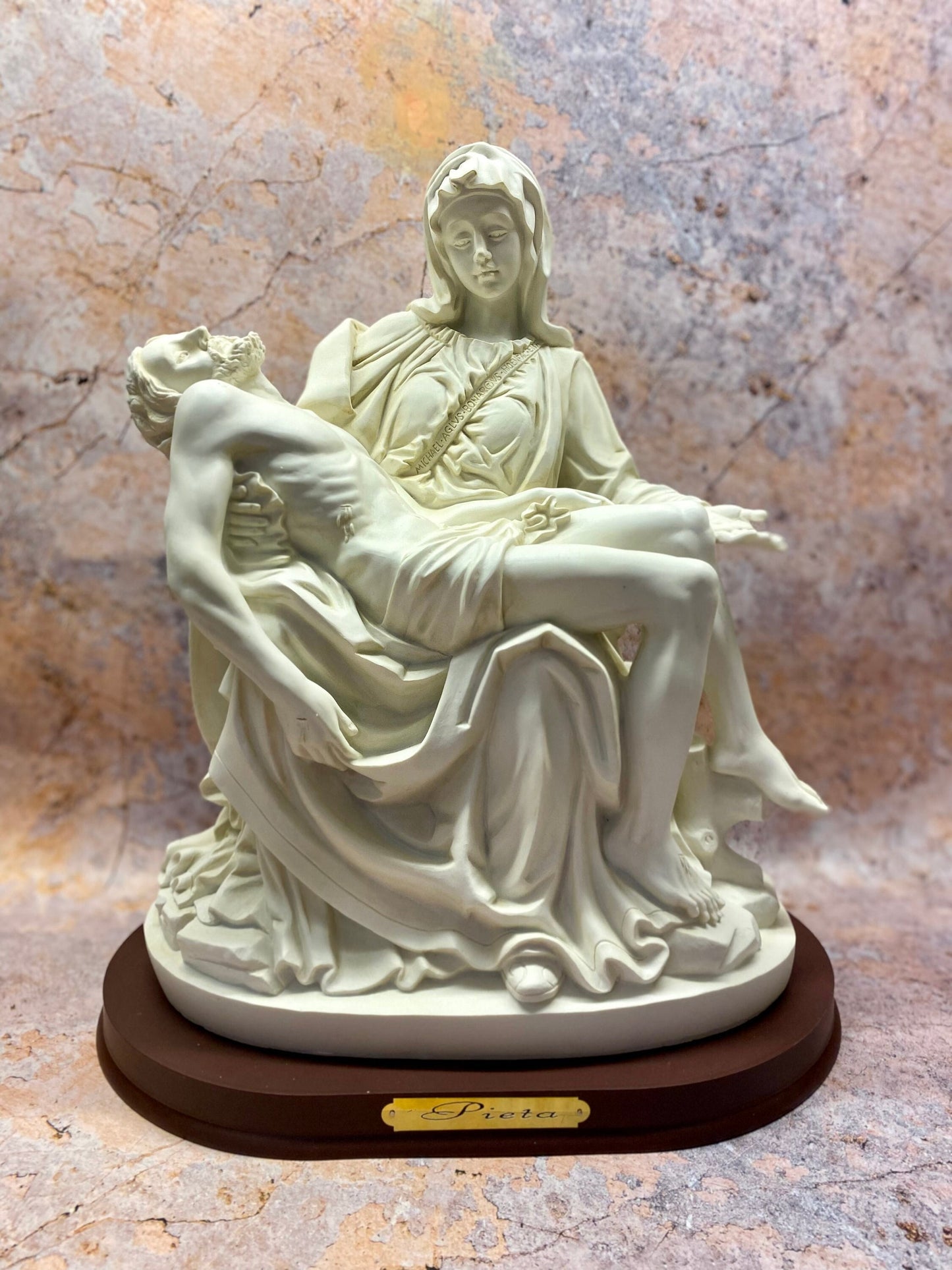 Sacred La Pieta Fine Art Replica, Resin Michelangelo Inspired Sculpture, Spiritual Christian Decor, Serene Madonna and Child Figurine-Osiris Craftworks