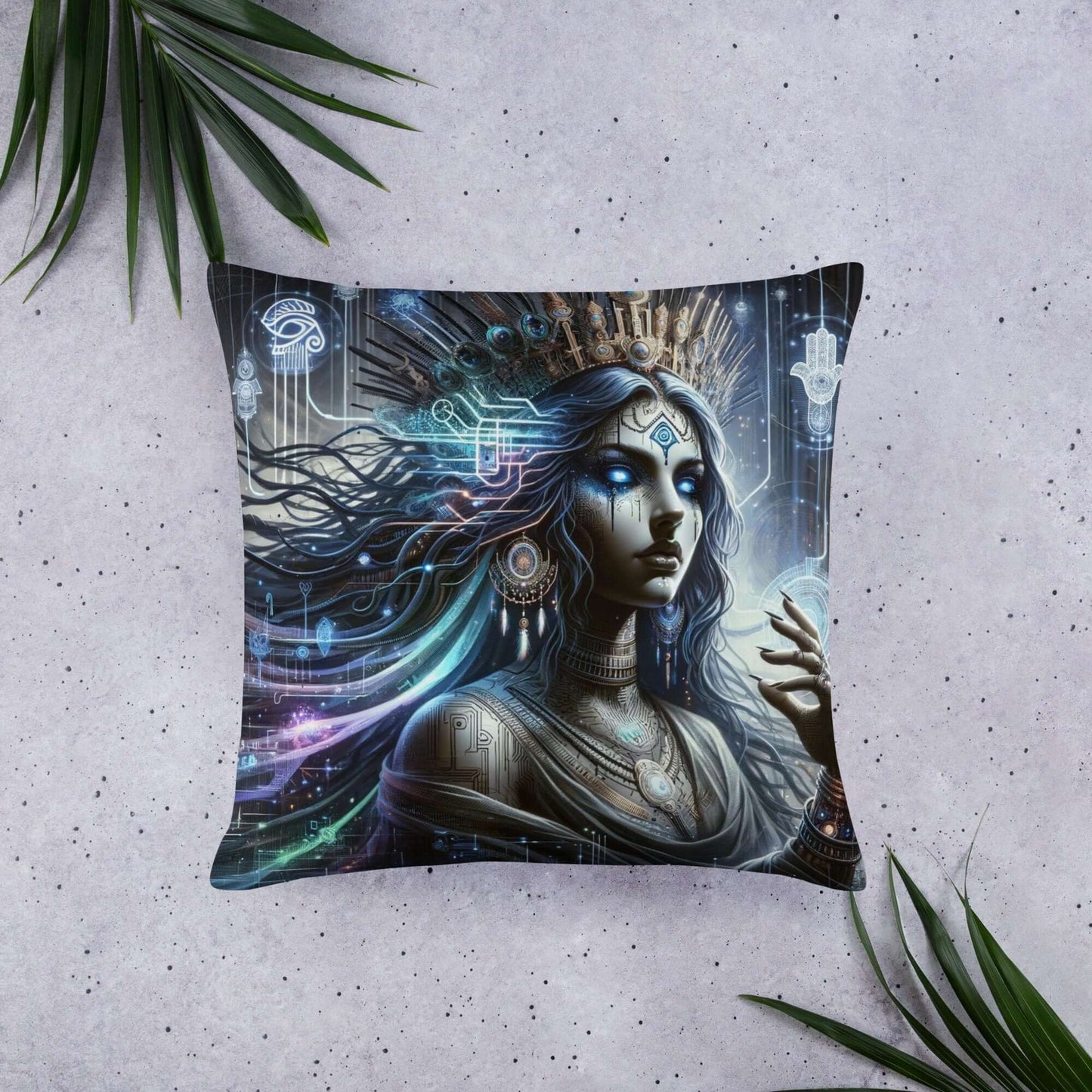 Ages of Lilith Mythology Inspired Cushion | Art Home Decor | Gothic Wiccan Pillow | Digital Art Accent Cushion-Osiris Craftworks