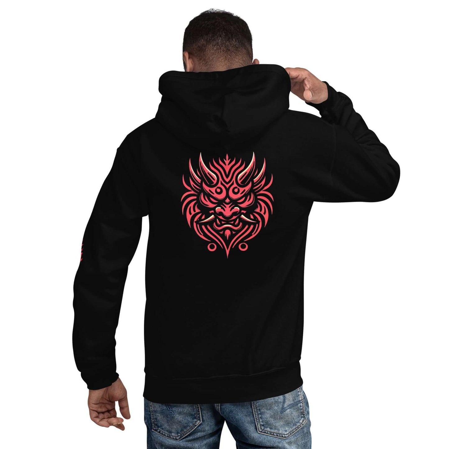 Oni Demon Hoodie – Japanese Folklore Inspired, Soft and Stylish Unisex Pullover-Clothing-Osiris Craftworks