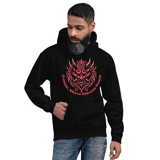 Oni Demon Hoodie – Japanese Folklore Inspired, Soft and Stylish Unisex Pullover-Clothing-Osiris Craftworks