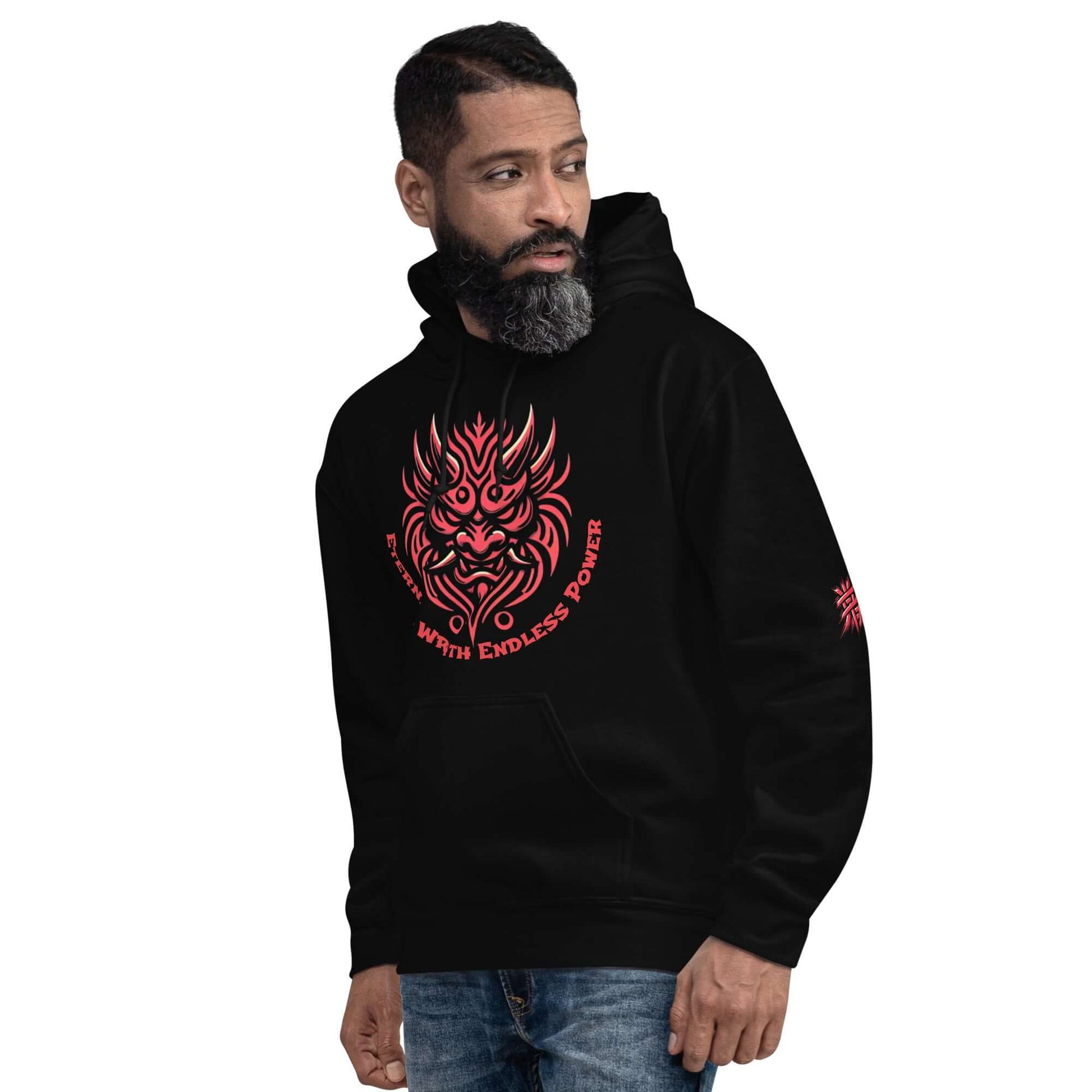 Oni Demon Hoodie – Japanese Folklore Inspired, Soft and Stylish Unisex Pullover-Clothing-Osiris Craftworks