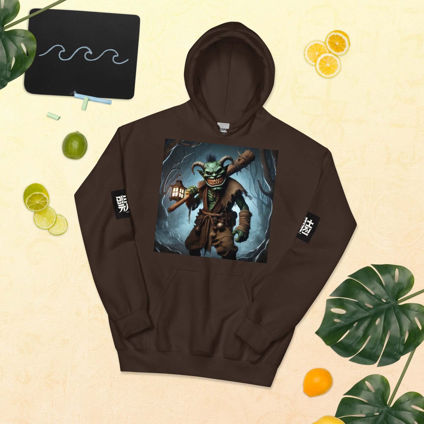 Dokkaebi Demon Hoodie - Korean Folklore Inspired Pullover - Unisex-Clothing-Osiris Craftworks