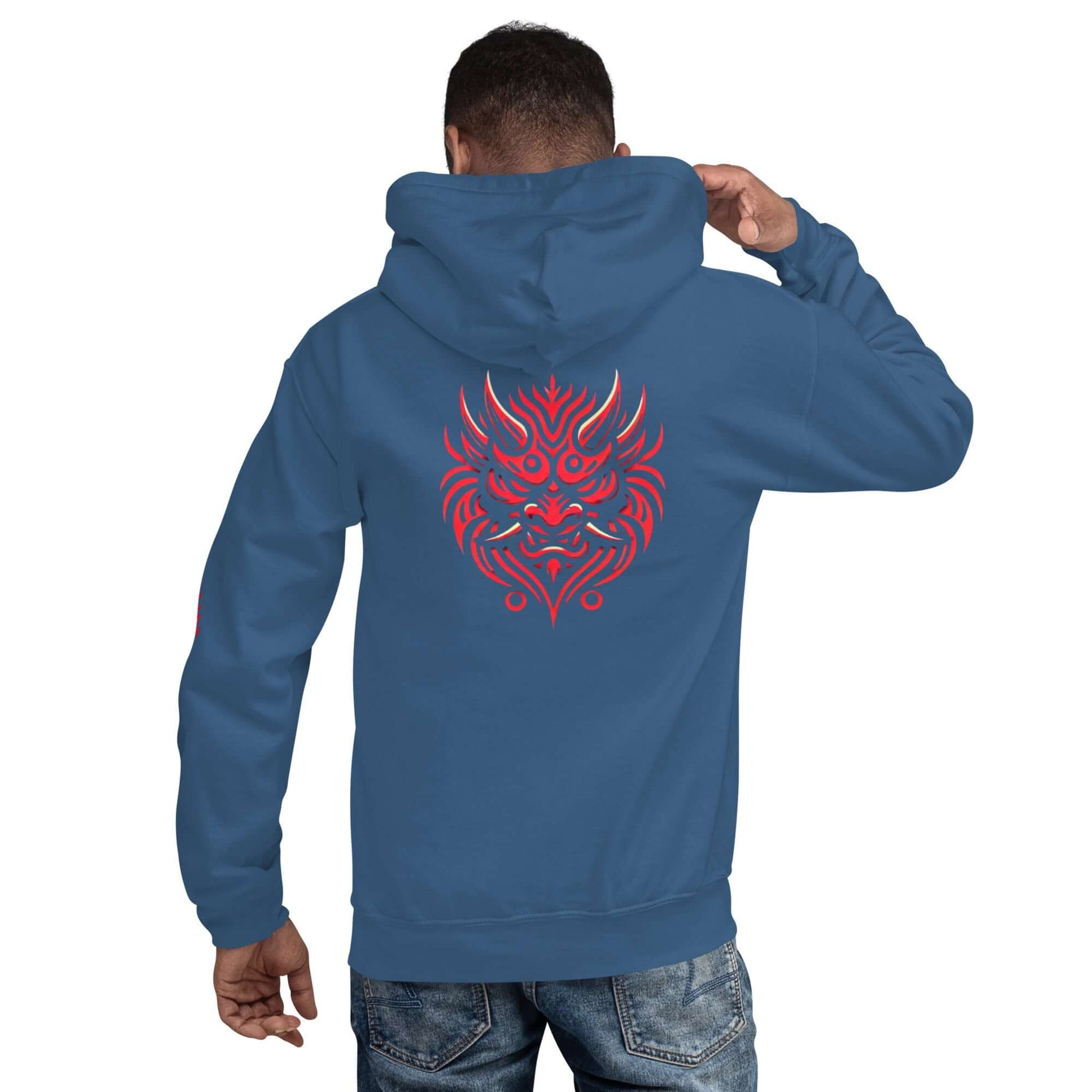 Oni Demon Hoodie – Japanese Folklore Inspired, Soft and Stylish Unisex Pullover-Clothing-Osiris Craftworks