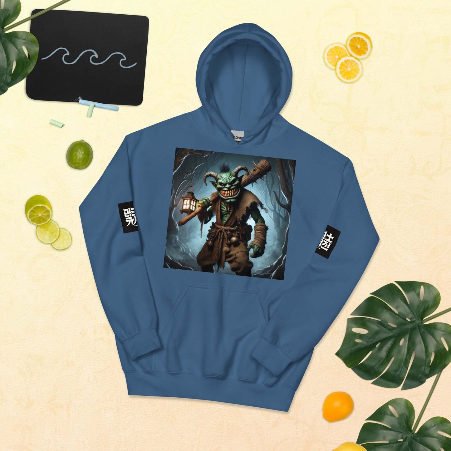 Dokkaebi Demon Hoodie - Korean Folklore Inspired Pullover - Unisex-Clothing-Osiris Craftworks