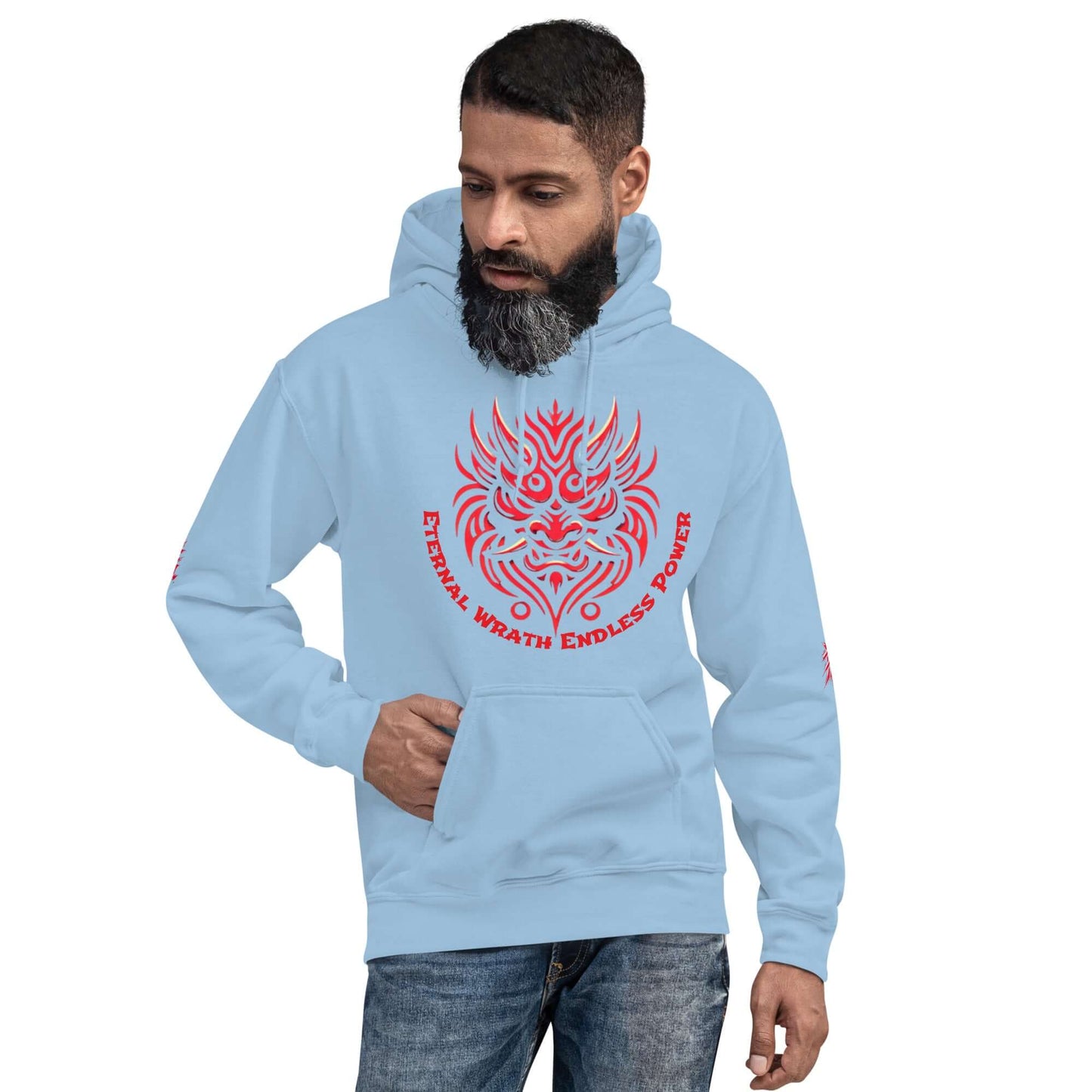 Oni Demon Hoodie – Japanese Folklore Inspired, Soft and Stylish Unisex Pullover-Clothing-Osiris Craftworks