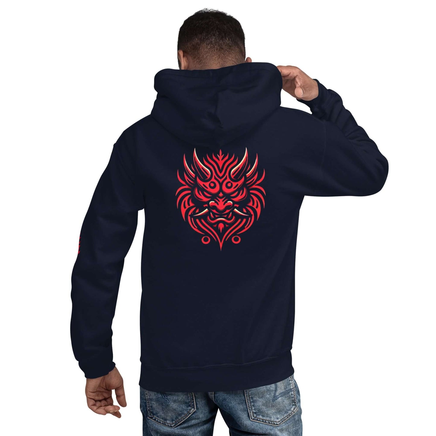 Oni Demon Hoodie – Japanese Folklore Inspired, Soft and Stylish Unisex Pullover-Clothing-Osiris Craftworks