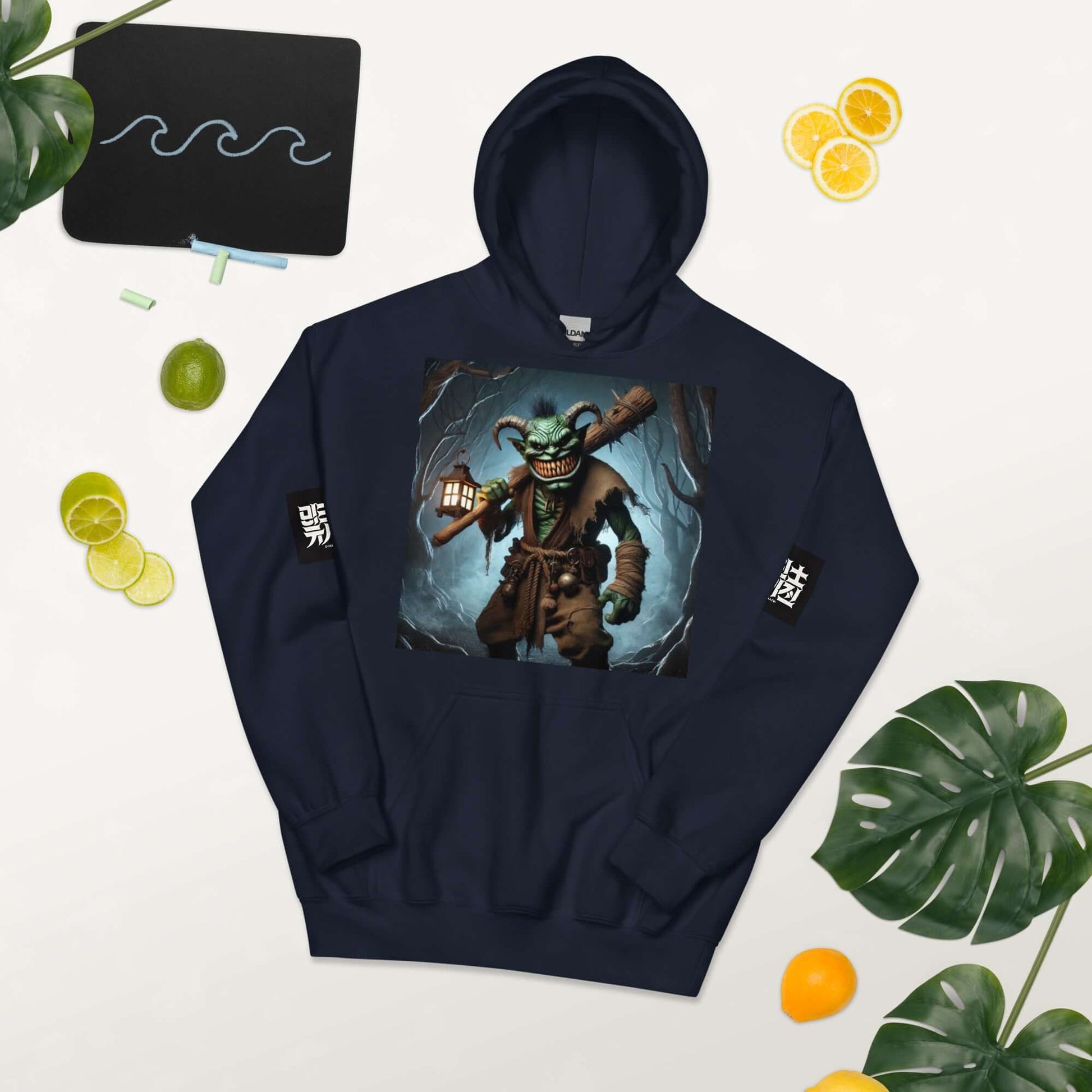 Dokkaebi Demon Hoodie - Korean Folklore Inspired Pullover - Unisex-Clothing-Osiris Craftworks