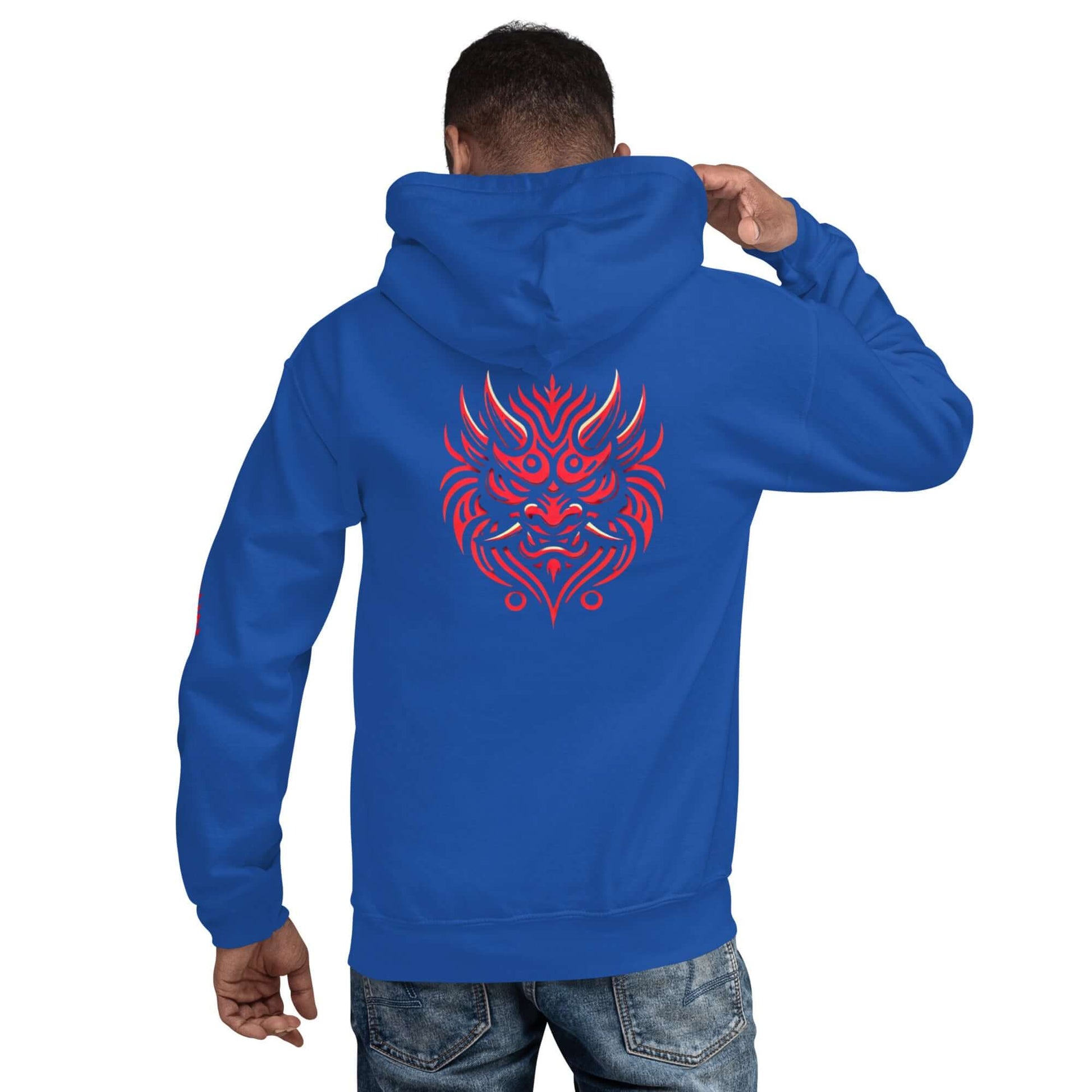 Oni Demon Hoodie – Japanese Folklore Inspired, Soft and Stylish Unisex Pullover-Clothing-Osiris Craftworks