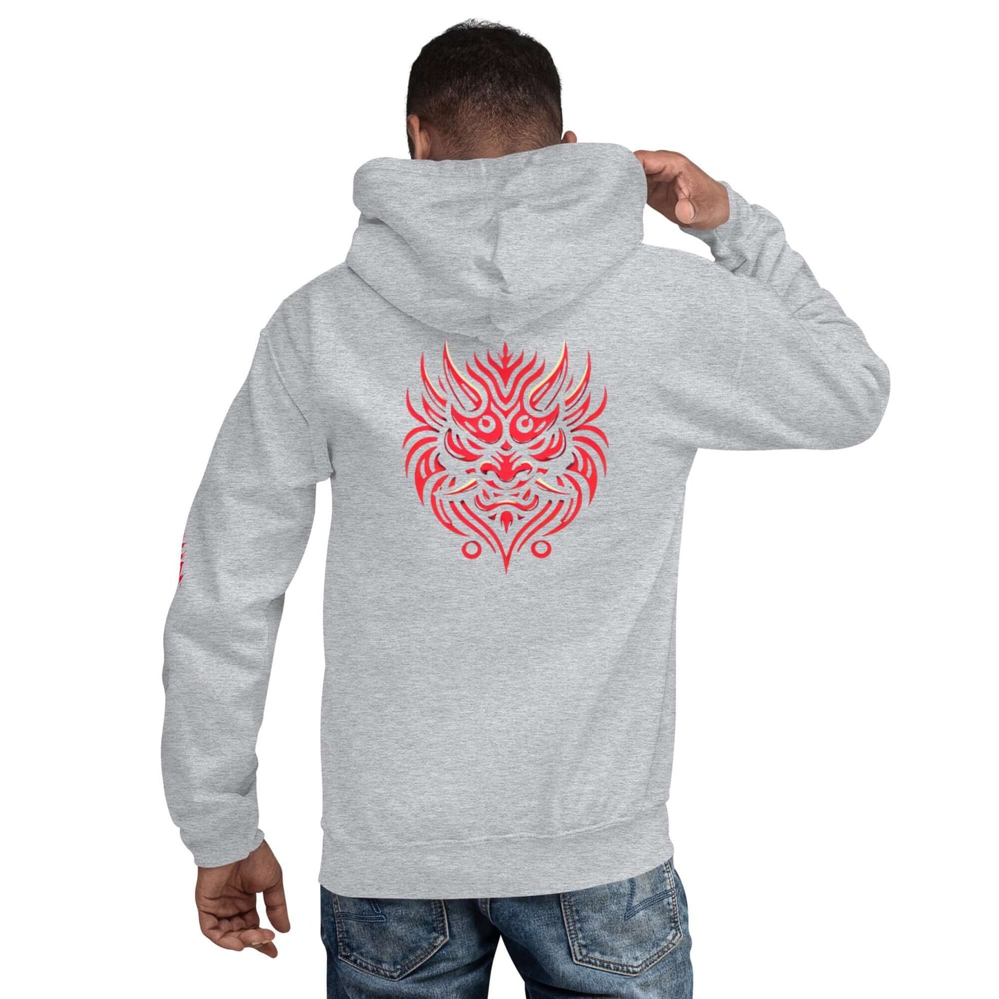 Oni Demon Hoodie – Japanese Folklore Inspired, Soft and Stylish Unisex Pullover-Clothing-Osiris Craftworks