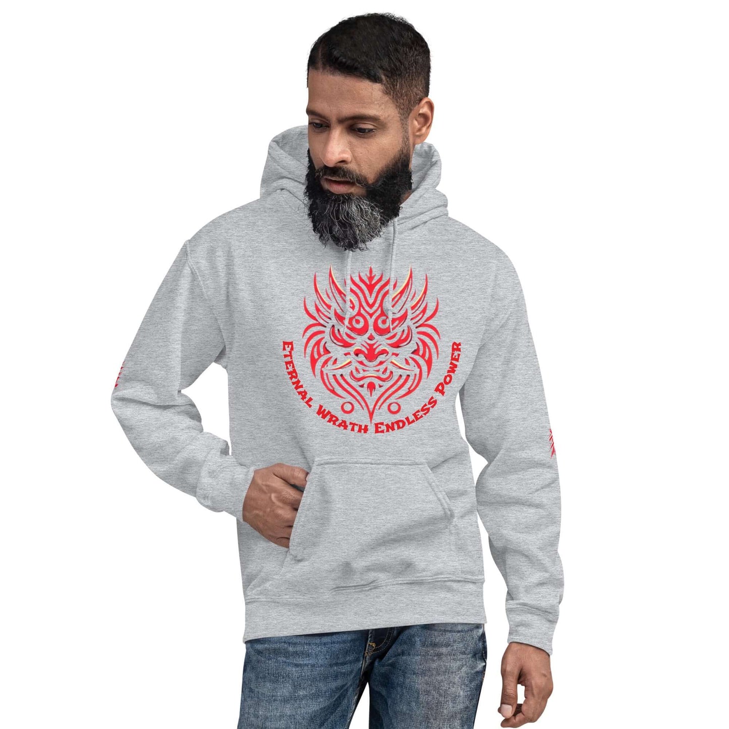 Oni Demon Hoodie – Japanese Folklore Inspired, Soft and Stylish Unisex Pullover-Clothing-Osiris Craftworks