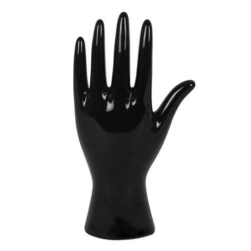 Black Ceramic Palmistry Hand Ornament Chiromancy Fortune Telling Gothic Decor