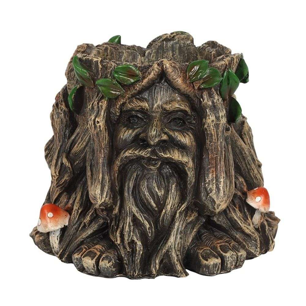 Green Man Plant Pot See No Evil, Hear No Evil, Speak No Evil - Indoor/Outdoor Resin Garden Decor