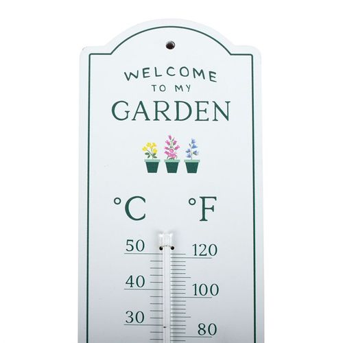 Welcome to My Garden Wall Thermometer